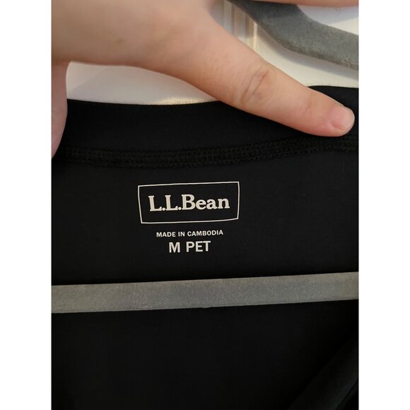 LL Bean Women's Black Summer Knit Dress Size Medium Petite NWT‎ - Picture 3 of 6